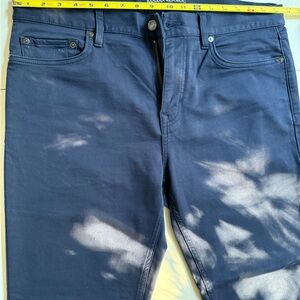 Banana Republic Men's Dark Blue Slim Traveler Pants - Athletic Tapered Fit